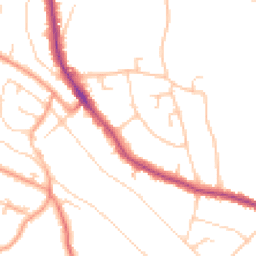 Daytime road noise heatmap for TN16 3LJ