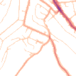 Daytime road noise heatmap for TN16 3QD