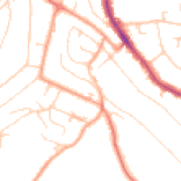 Daytime road noise heatmap for TN16 3TZ