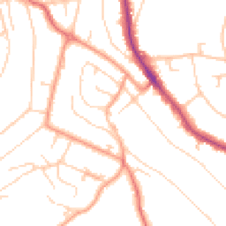Daytime road noise heatmap for TN16 3YE