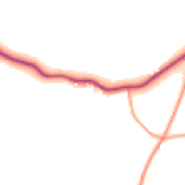Daytime road noise heatmap for TN17 1BF