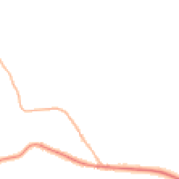 Night-time road noise heatmap for TN17 1DA