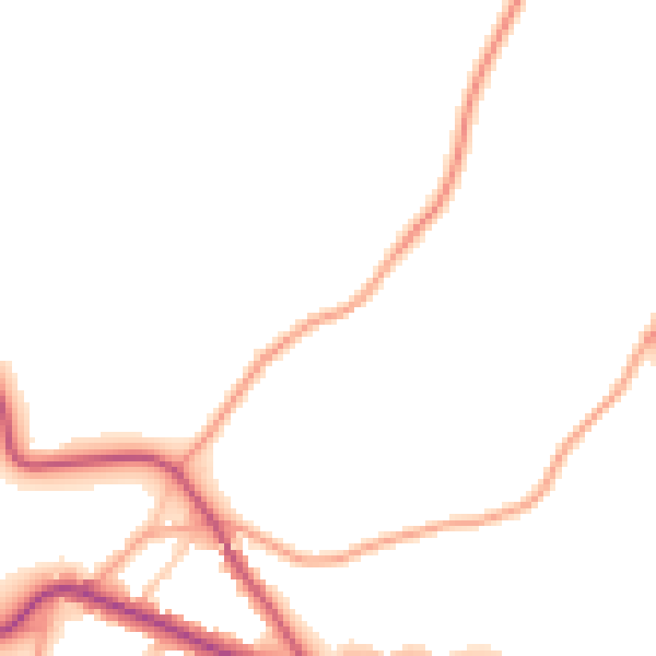 Daytime road noise heatmap for TN17 1DD