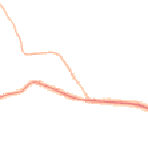 Night-time road noise heatmap for TN17 1DG