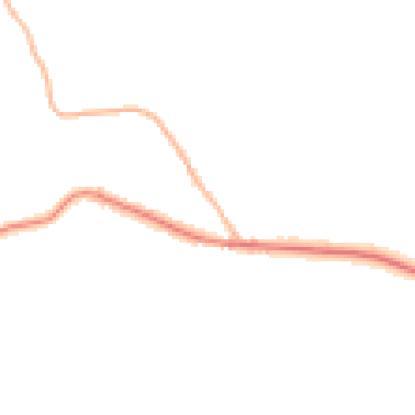 Night-time road noise heatmap for TN17 1DL