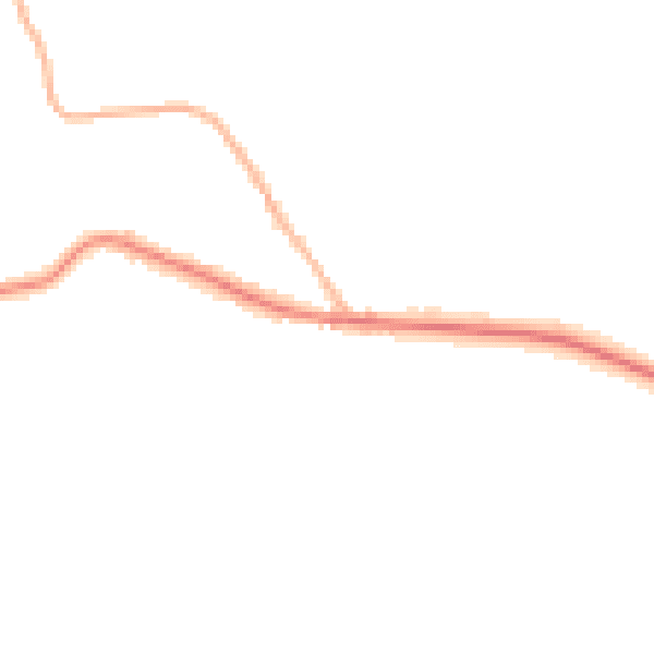 Night-time road noise heatmap for TN17 1DX