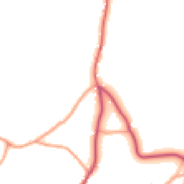 Daytime road noise heatmap for TN17 1EH