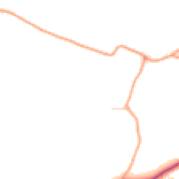 Daytime road noise heatmap for TN17 1EU