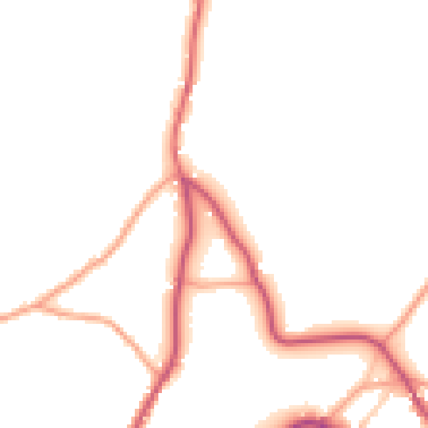 Daytime road noise heatmap for TN17 1JG
