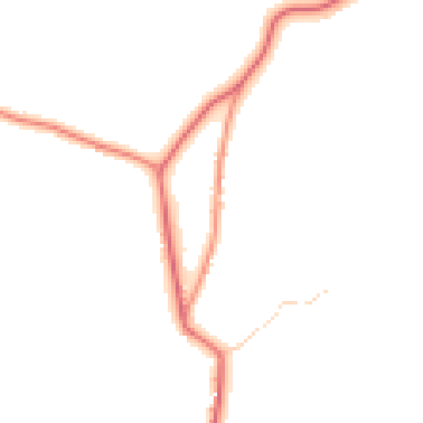 Daytime road noise heatmap for TN17 1JP