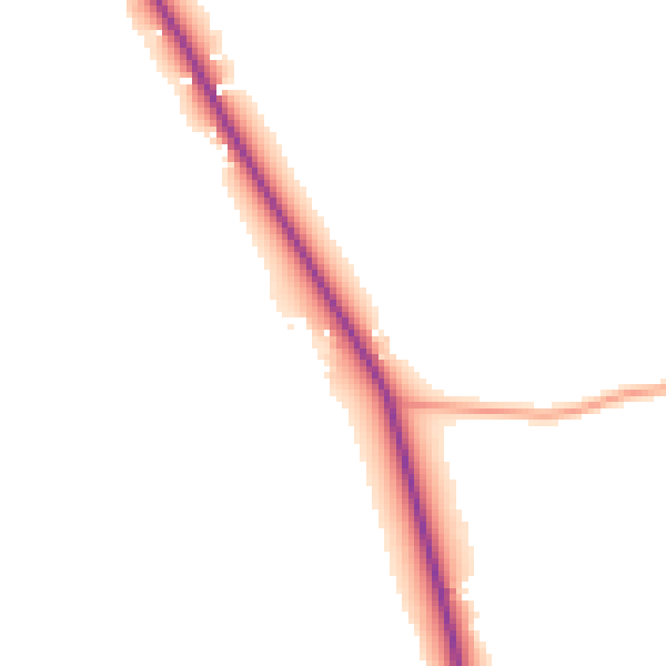 Daytime road noise heatmap for TN17 2BL