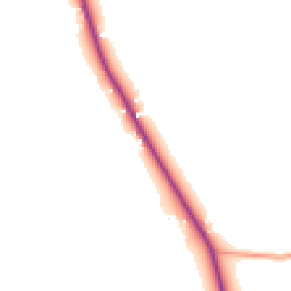 Daytime road noise heatmap for TN17 2BS