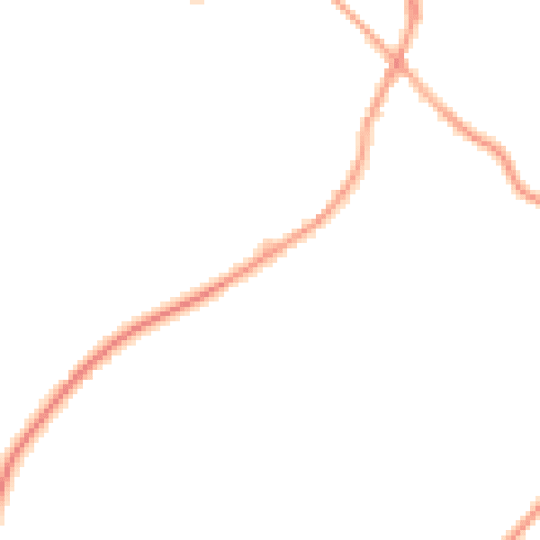 Daytime road noise heatmap for TN17 2DJ