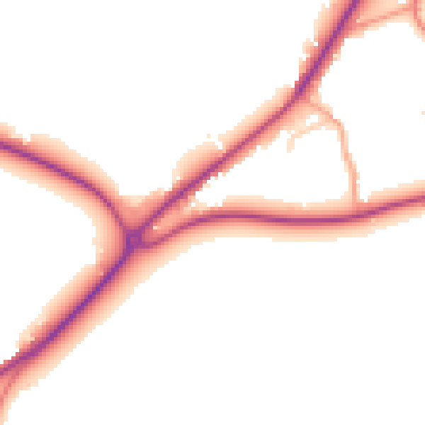 Daytime road noise heatmap for TN17 2HP