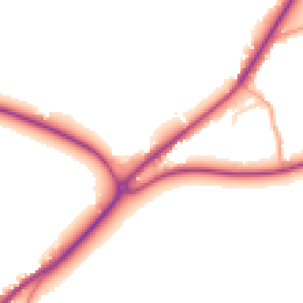 Daytime road noise heatmap for TN17 2HR