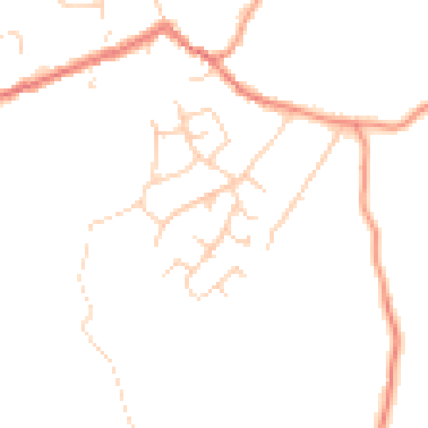 Daytime road noise heatmap for TN17 3BA