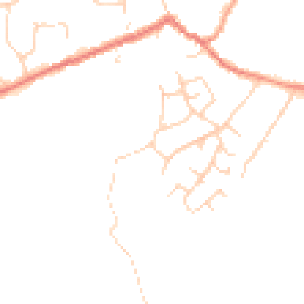 Daytime road noise heatmap for TN17 3BD