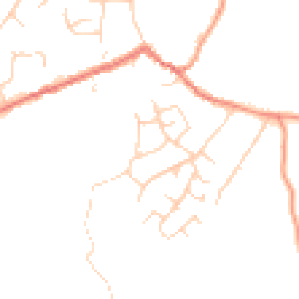 Daytime road noise heatmap for TN17 3BE