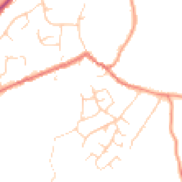 Daytime road noise heatmap for TN17 3BL