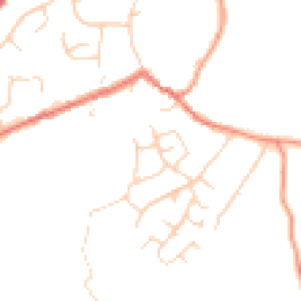 Daytime road noise heatmap for TN17 3BT
