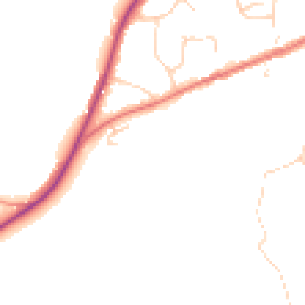 Daytime road noise heatmap for TN17 3FE