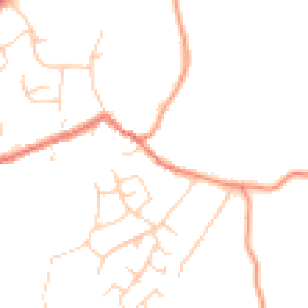 Daytime road noise heatmap for TN17 3HR