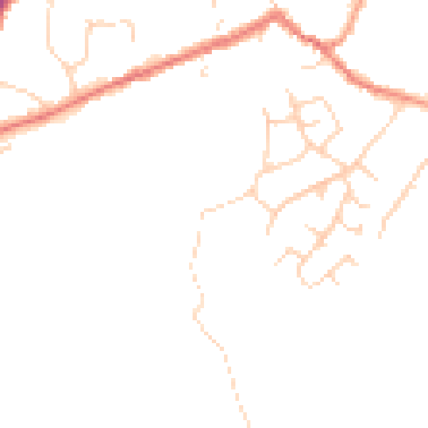 Daytime road noise heatmap for TN17 3PF