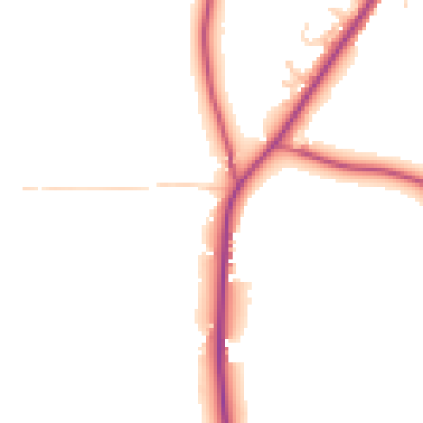 Daytime road noise heatmap for TN17 3PU