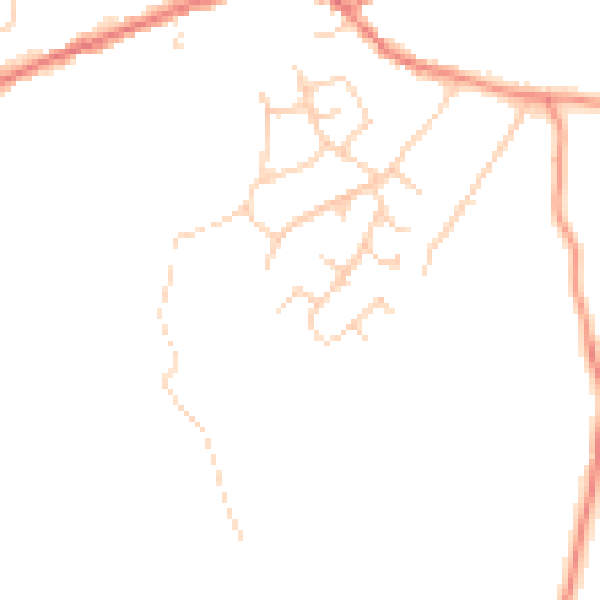 Daytime road noise heatmap for TN17 3RG