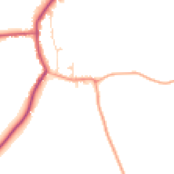 Daytime road noise heatmap for TN17 4AZ