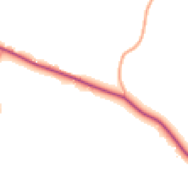 Daytime road noise heatmap for TN17 4BT