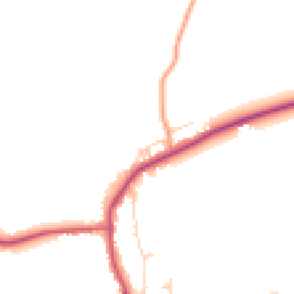 Daytime road noise heatmap for TN17 4BX