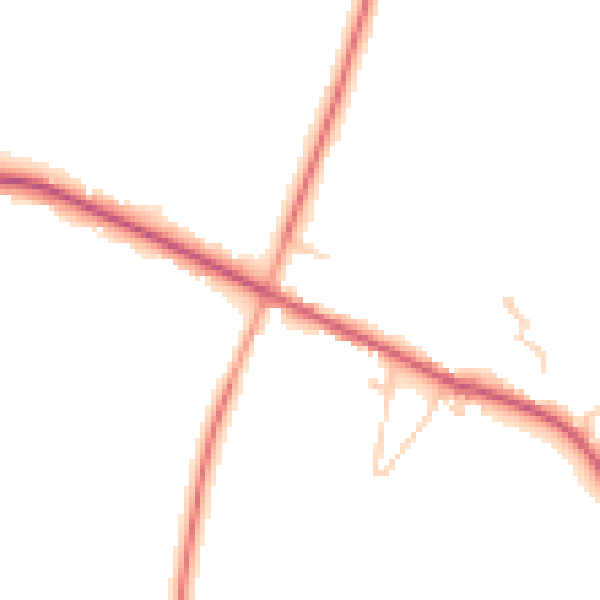 Daytime road noise heatmap for TN17 4BZ