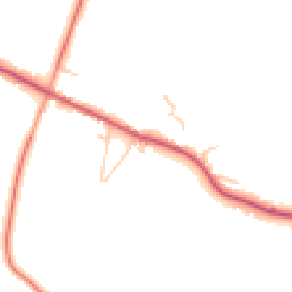 Daytime road noise heatmap for TN17 4DE