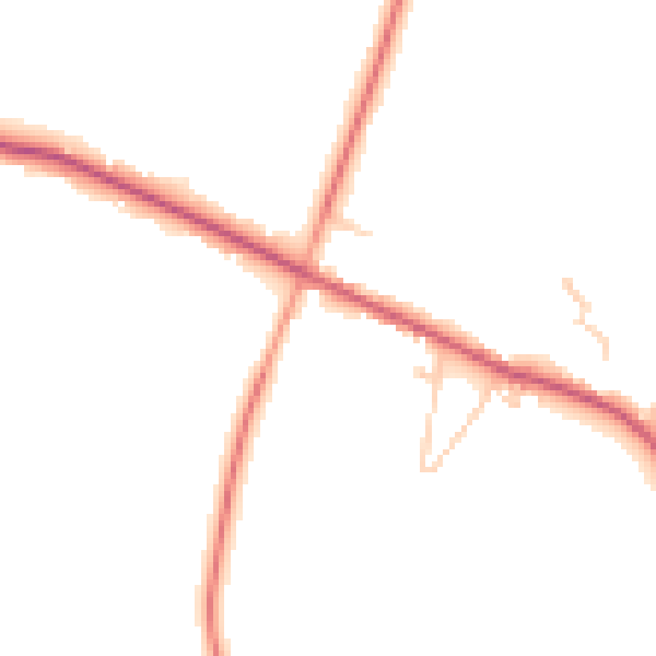 Daytime road noise heatmap for TN17 4DH