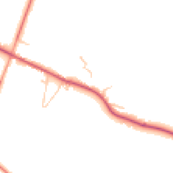 Daytime road noise heatmap for TN17 4DU