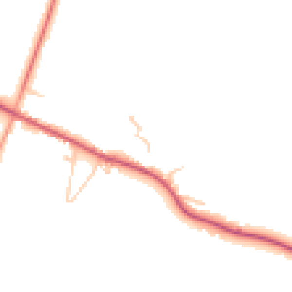 Daytime road noise heatmap for TN17 4DW