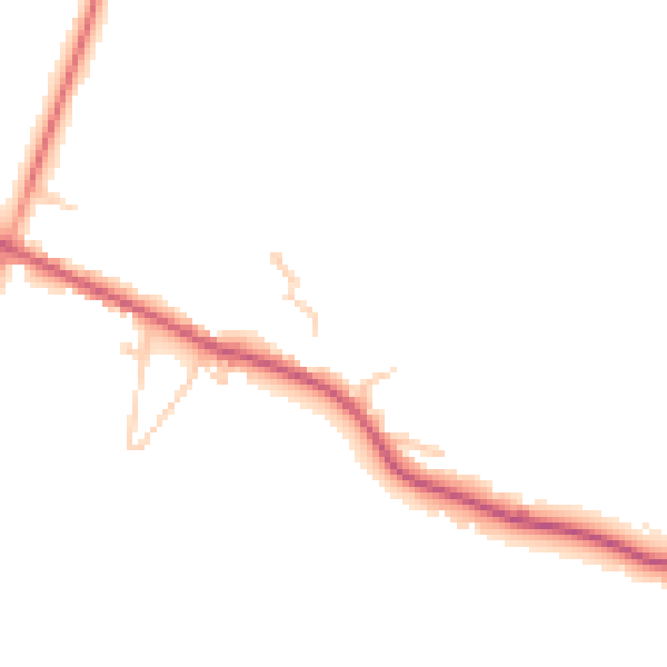 Daytime road noise heatmap for TN17 4DZ