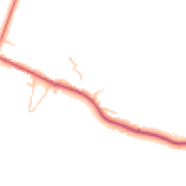 Daytime road noise heatmap for TN17 4EA