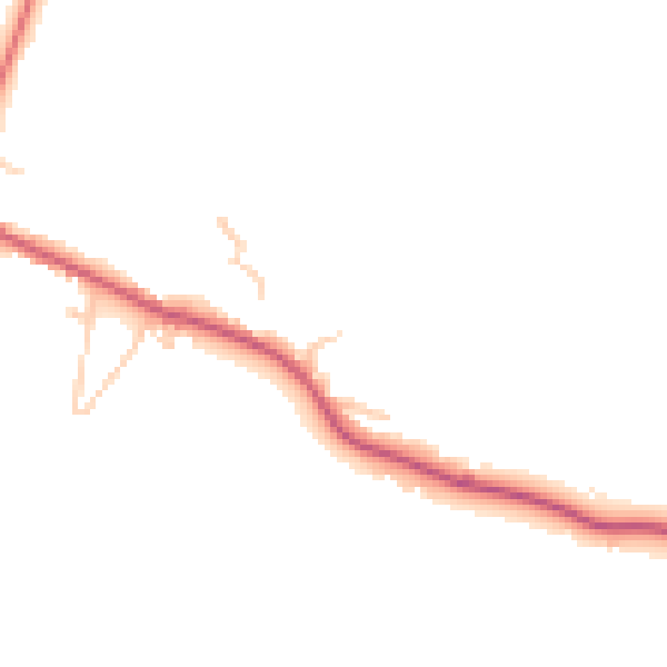 Daytime road noise heatmap for TN17 4EB