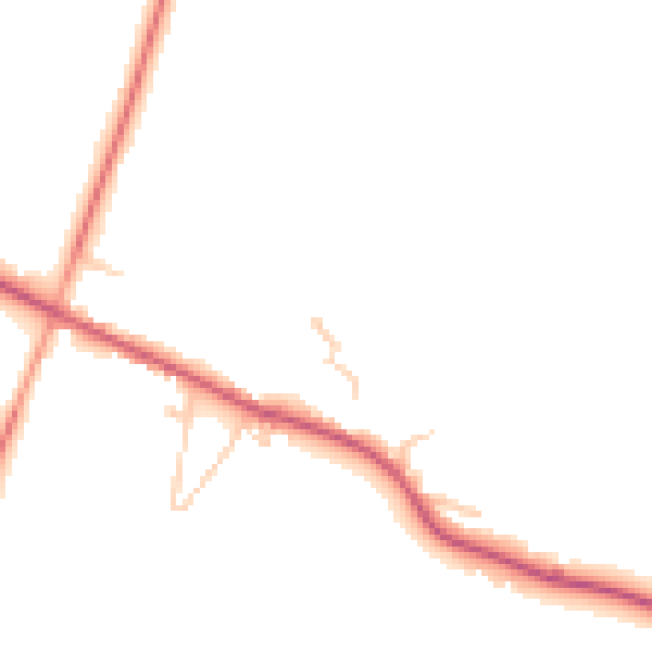 Daytime road noise heatmap for TN17 4EX