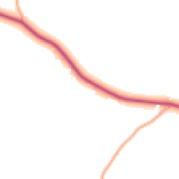 Daytime road noise heatmap for TN17 4JE