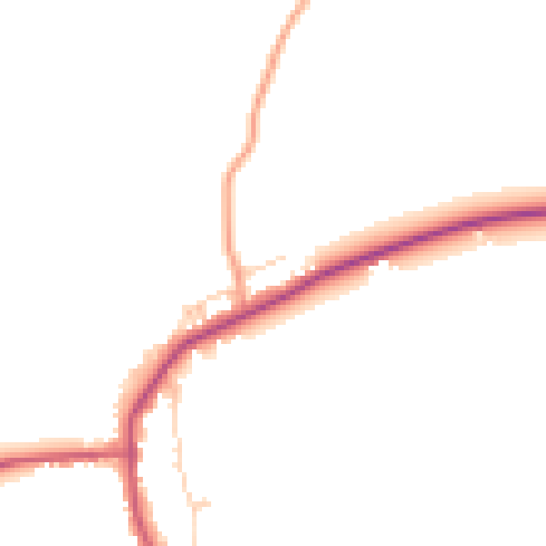Daytime road noise heatmap for TN17 4JH