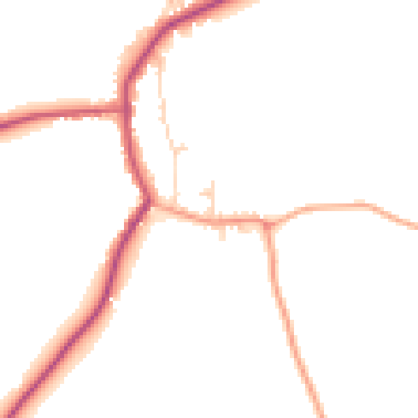 Daytime road noise heatmap for TN17 4LJ