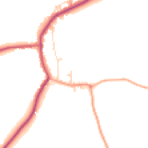 Daytime road noise heatmap for TN17 4LL