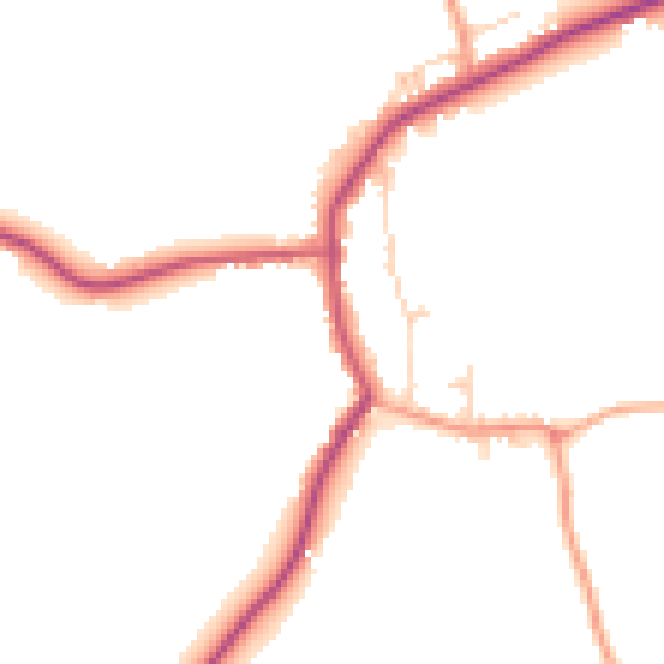 Daytime road noise heatmap for TN17 4LN