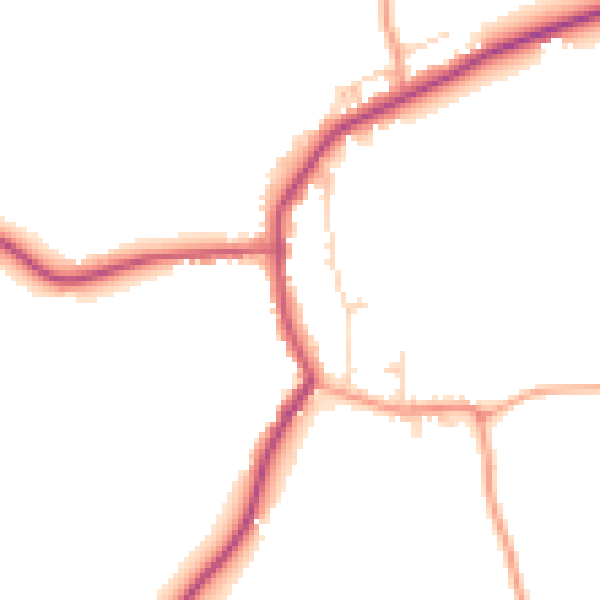 Daytime road noise heatmap for TN17 4LP
