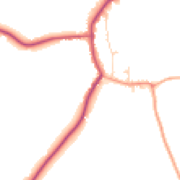Daytime road noise heatmap for TN17 4LS
