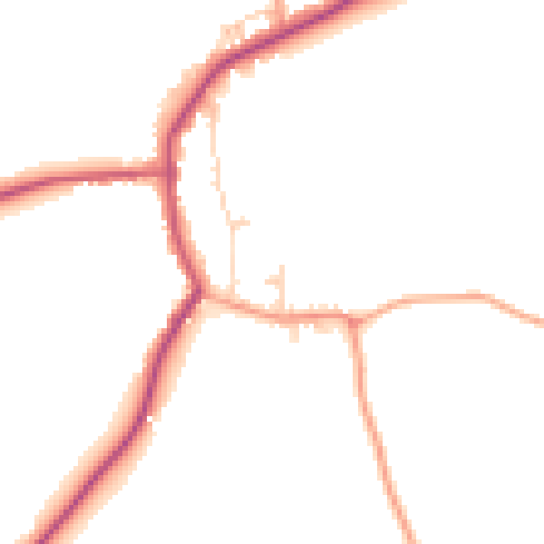 Daytime road noise heatmap for TN17 4NW
