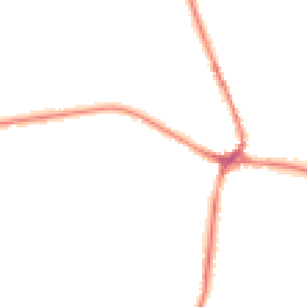 Night-time road noise heatmap for TN18 4AJ